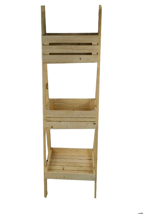 Stojak Drewniany Naturalny na Balkon Stojak Drewniany Naturalny na Balkon