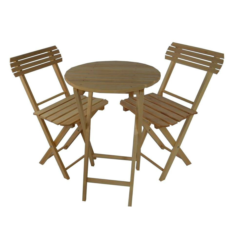 Okrągły stolik z krzesłami