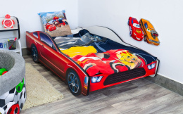 Pokój chłopca, samochód z łóżkiem MUSTANG - Czerwone