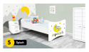 Łóżko dla dziecka z barierką i szufladą